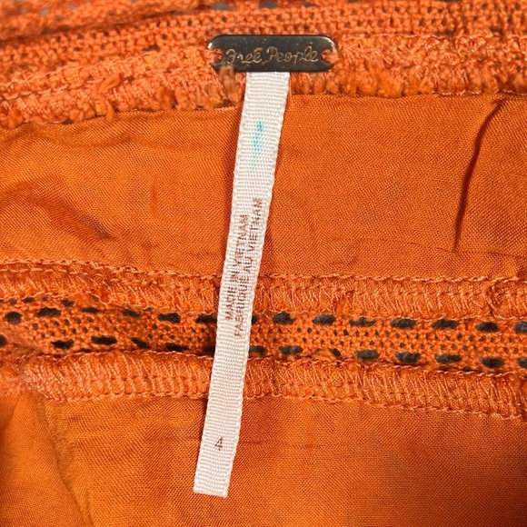 Free People Dress Womens 4 Cross My Heart Boho Romantic Crochet Beachy Mini - Picture 7 of 10